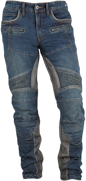 DP-27V GENUINE LEATHER HEATGUARDED DENIM PANTS