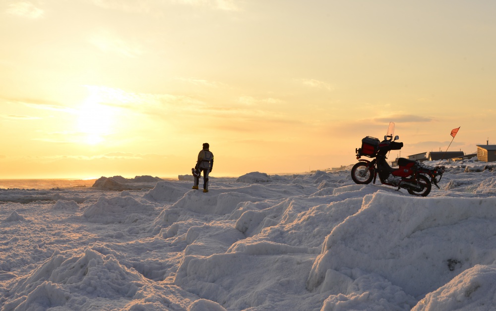 SuperCub110PROと流氷の海に出る