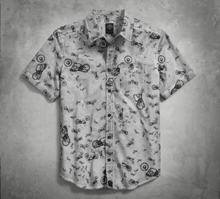 HARLEY-DAVIDSON Allover Bike Print Shirt