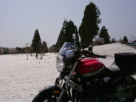 バイクと雪のコラボ