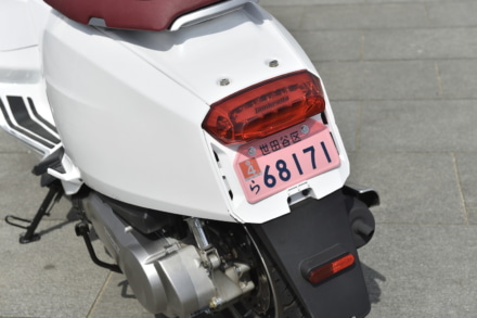 ランブレッタのV125スペシャルのリヤテールまわり