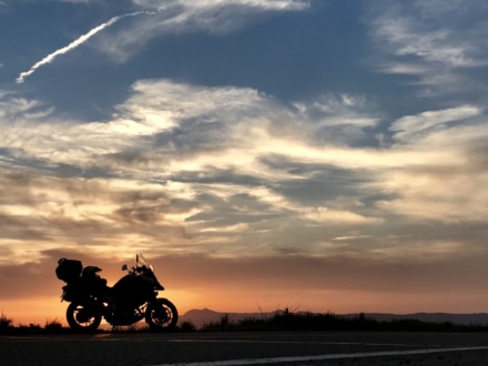 阿蘇カルデラの夕陽