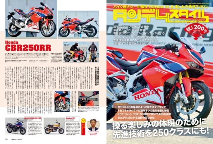 Honda Cbr250rr 操る楽しみの体現のために先進技術を250クラスにも バイクインプレッション タンデムスタイル