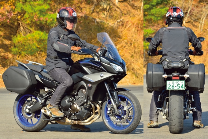 YAMAHA TRACER900 ABSの足つき＆乗車ポジション