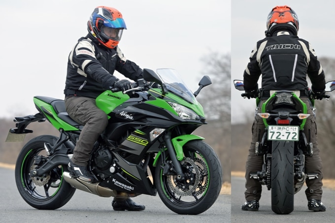 Kawasaki Ninja650 足つき＆乗車ポジション