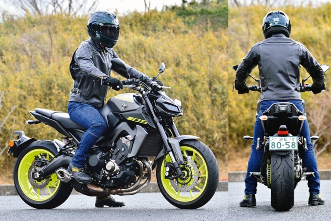 YAMAHA MT-09 足つき＆乗車ポジション