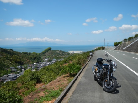 有明海越しに平成新山を眺望