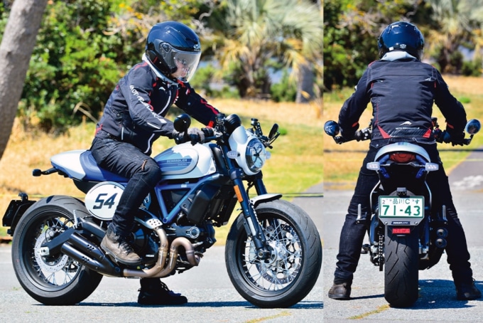 DUCATI SCRAMBLER CAFE RACER 足つき＆乗車ポジション