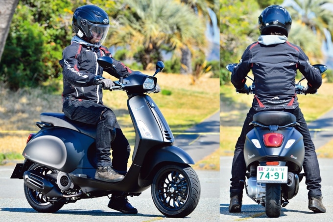 Vespa Sprint 150 Notte 足つき＆乗車ポジション