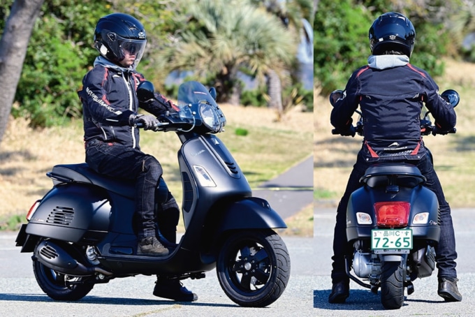 Vespa GTS Super300 Notte 足つき＆乗車ポジション