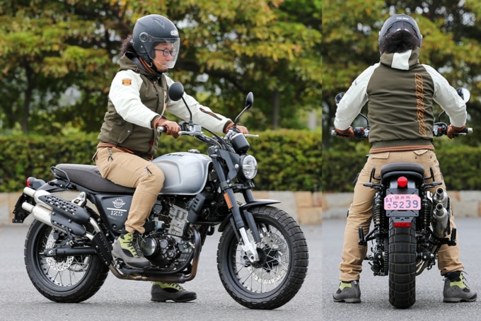 SWM アウトロー125 足つき＆乗車ポジション