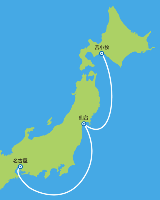 太平洋フェリーの航路