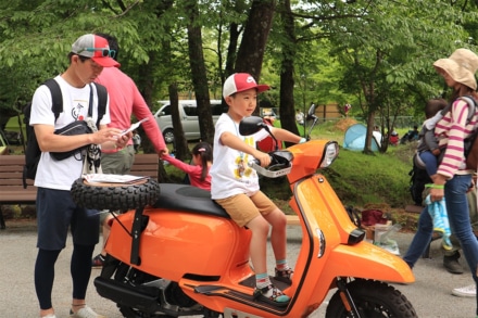 ACO CHiLL CAMP 2019 バイクスペースに展示しているランブレッタ