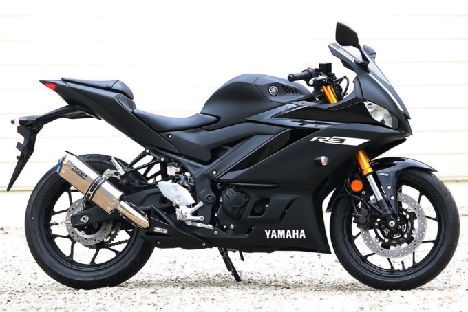 WR’S 新型YZF-R25/R3用 JMCA認証 SS-OVALスリップオンサイレンサー ソリッド