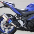 WR’S 新型YZF-R25/R3用 JMCA認証 SS-OVALスリップオンサイレンサー 焼き色