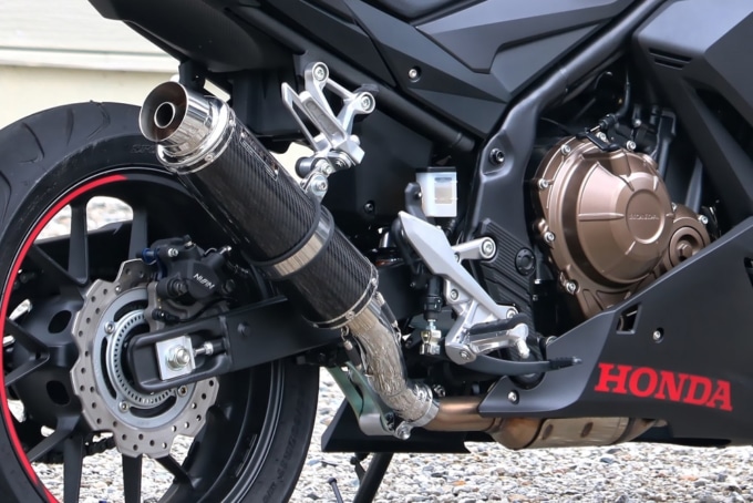 WR'S 2019 CBR400R(2BL-NC56) SLIP-ONマフラー ラウンドタイプ