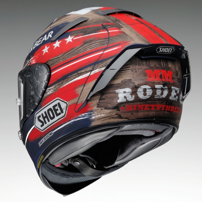 SHOEI X-FOURTEEN MARQUEZ AMERICA リヤビュー