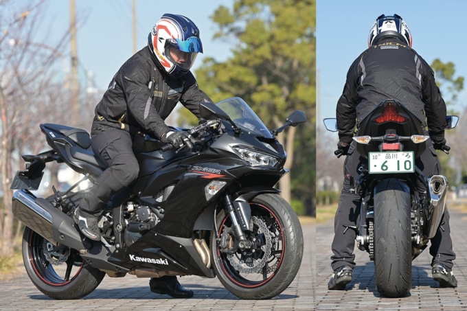 NINJA ZX-6Rの足つき＆乗車ポジショ