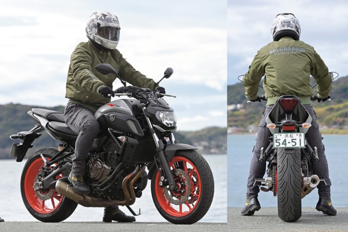 YAMAHA MT-07 ABSの足つき＆乗車ポジション