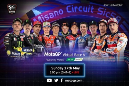 実際のMotoGP選手たちが競い合うバーチャルMotoGP第4戦は5月17日(日)夜に開催！