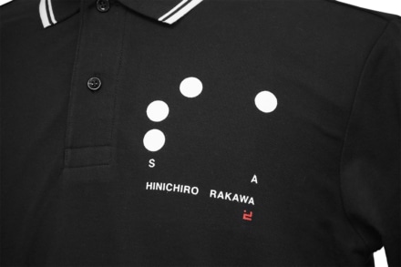 SHINICHIRO ARAKAWA Dot Polo ブラック 胸のドット柄