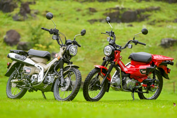 HONDA CT125 ハンターカブ グローイングレッドとマットフレスコブラウン