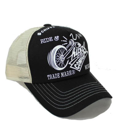 CHIPPS COMPANY チップスカンパニー RIDE&LIVE CAP ブラック×ホワイト