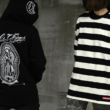 CHIPPS COMPANY チップスカンパニー HOODED SWEATSHIRT ホワイト／BORDER L/S TEE WHT×BLK