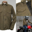 RIDEZ MOTO SHIRTS with KEVLAR（オリーブ）正面