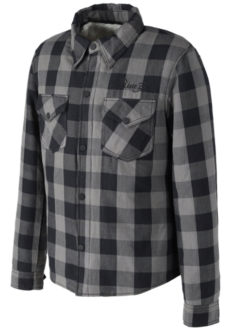 RIDEZ MOTO FLANNEL SHIRTS グレー