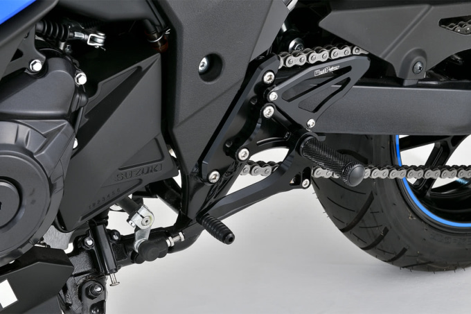 WestPower GSX250R用 ライディングステップ（17’-）ブラック クラッチ側