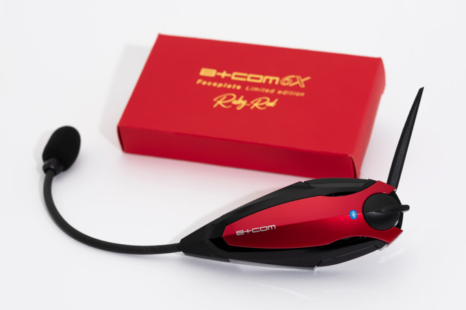 B+COM 限定 SB6X用フェイスプレート Ruby Red＜特別仕様パッケージ入り＞