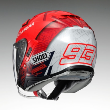 SHOEI マルケスレプリカのオープンフェイスヘルメット “J-CruiseⅡ MARQUEZ 6”背面