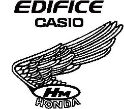EDIFICE×Honda Racingのコラボ「CASIO EDIFICE EQW-A2000HR」ロゴ