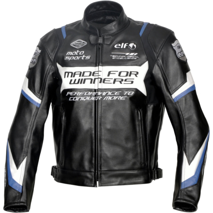 elf SPORT LEATHER JACKET ブルー