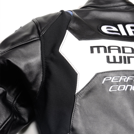 elf SPORT LEATHER JACKET 腕まわりのストレッチ素材