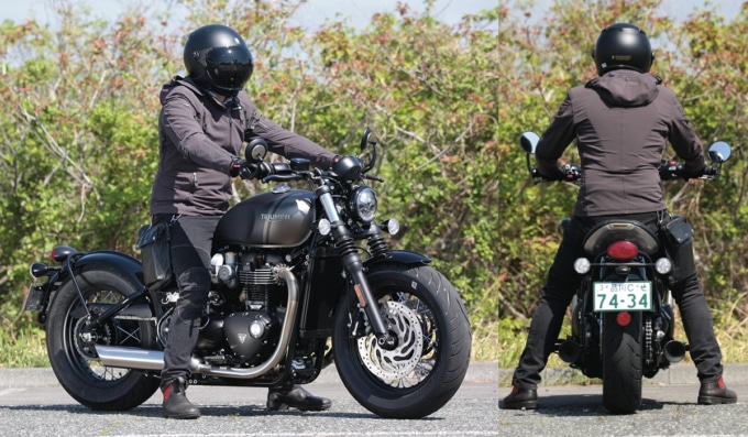 TRIUMPH BONNEVILLE BOBBER 足つき＆乗車ポジション