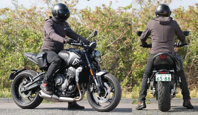 TRIUMPH TRIDENT660 足つき＆乗車ポジション