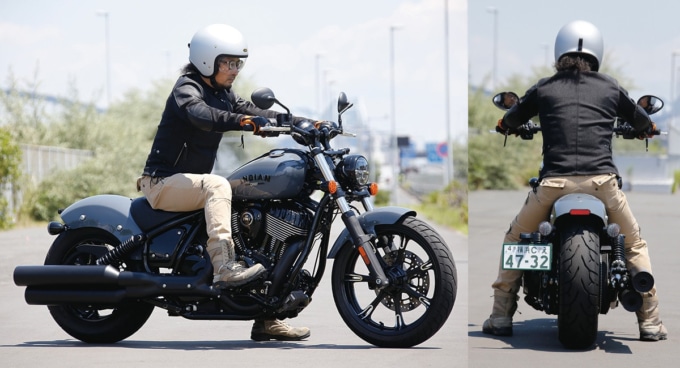 INDIAN MOTORCYCLE CHIEF DARK HORSE 足つき＆乗車ポジション