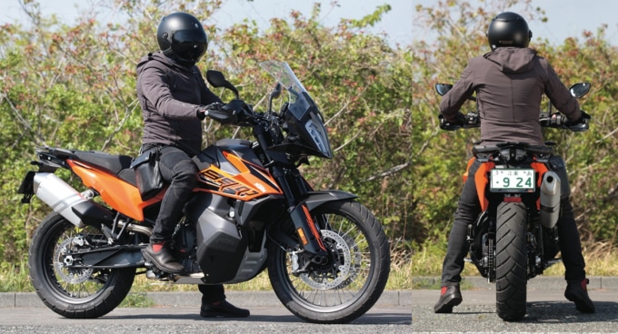 KTM 890ADVENTURE 足つき＆乗車ポジション