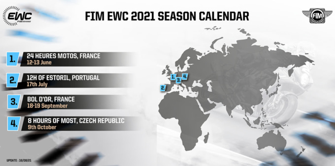 FIM EWC 2021 SEASON CALENDAR