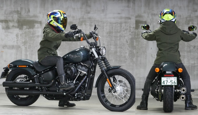 HARLEY-DAVIDSON STREET BOBの足つき＆乗車ポジション