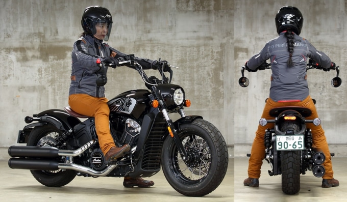 INDIAN MOTORCYCLE SCOUT BOBBER TWENTY 足つき＆乗車ポジション