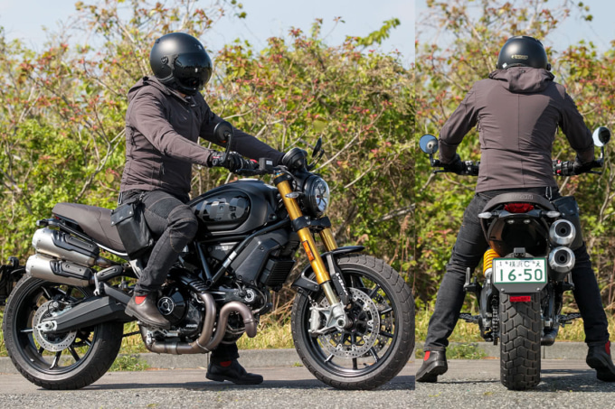 DUCATI SCRAMBLER1100 SPORT PROの足つき＆乗車ポジション