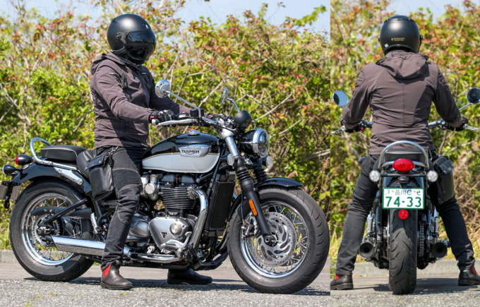 TRIUMPH BONNEVILLE SPEEDMASTERの足つき＆乗車ポジション