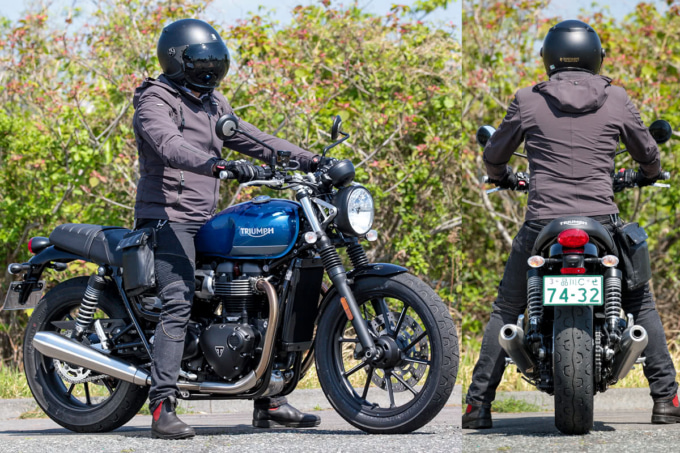 TRIUMPH STREET TWINの足つき＆乗車ポジション