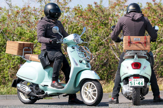 VESPA PRIMAVERA150 PICNICの足つき＆乗車ポジション