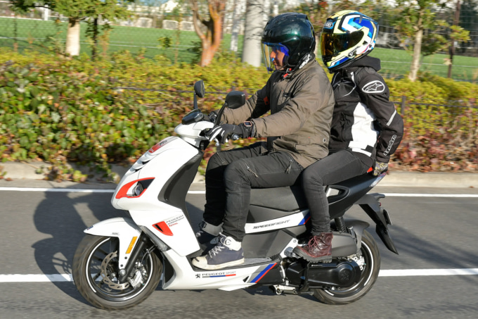 PEUGEOT SPEEDFIGHT125 R-CUP（2021年モデル）タンデム走行