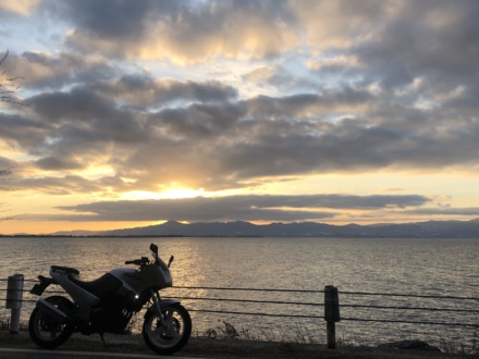 淡海の夕陽　一月