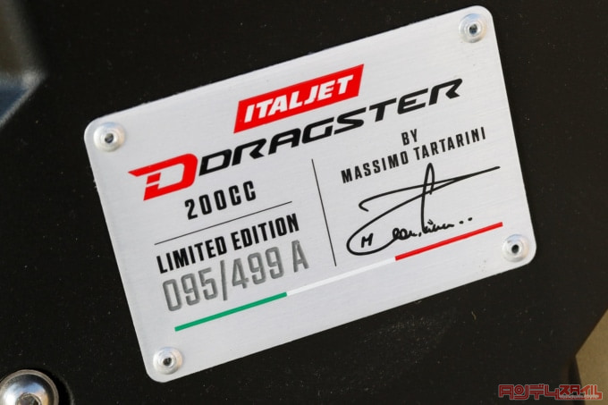 ITALJET DRAGSTER 200（2022年モデル）シリアルナンバープレート